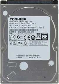 Toshiba MQ01ABD100 1 TB 2.5 İnç 5400 RPM 8 MB SATA 2.0 Laptop Harddisk