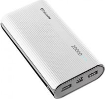 Cellularline PowerTank 20000 mAh Hızlı Şarj USB & Type C Çoklu Kablolu Powerbank Beyaz