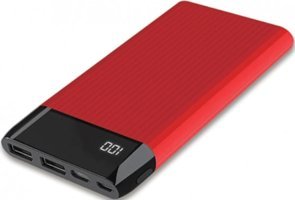 Dexim SY15 10000 mAh Hızlı Şarj Dijital Göstergeli USB & Type C Çoklu Kablolu Powerbank Kırmızı