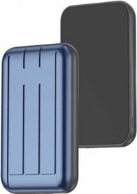 Xipin T109s 5000 mAh Hızlı Şarj Dijital Göstergeli USB & Type C Kablolu Powerbank Mavi