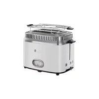 Russell Hobbs 21683-56 Retro 2 Dilim Kırıntı Tepsili Telli 1300 W Beyaz Mini Ekmek Kızartma Makinesi