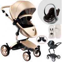 Mima Xari Çift Yönlü Katlanabilir 360 Derece Dönen Tam Yatar Travel Sistem Bebek Arabası Gold