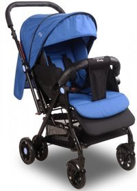 Diamond Baby Baby Sapphire Çift Yönlü Katlanabilir 360 Derece Dönen Tam Yatar Kabin Tipi Puset Bebek Arabası Mavi