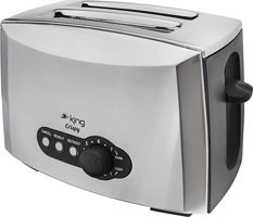 King K-2175 Crispy 2 Dilim Kırıntı Tepsili 900 W İnox Mini Ekmek Kızartma Makinesi