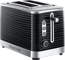 Russell Hobbs 24371-56 Inspire 2 Dilim Kırıntı Tepsili Telli Akıllı 1050 W Siyah Retro Mini Ekmek Kızartma Makinesi