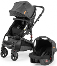 Safe Line City 9379 Çift Yönlü Katlanabilir 360 Derece Dönen Tam Yatar Kabin Tipi Travel Sistem Bebek Arabası Kahverengi