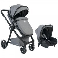 Safe Line Moon Classic Çift Yönlü Katlanabilir 360 Derece Dönen Tam Yatar Travel Sistem Bebek Arabası Antrasit