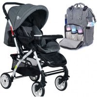 4 Baby AB-321 Çift Yönlü Katlanabilir 360 Derece Dönen Tam Yatar Kabin Tipi Travel Sistem Bebek Arabası