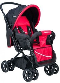 Baby Home BH-655 Pasific Çift Yönlü Katlanabilir 360 Derece Dönen Tam Yatar Kabin Tipi Puset Bebek Arabası Kırmızı