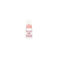 Wee Baby 770 Cam Gaz Yapmayan Antikolik Kulpsuz Desenli Pembe Yuvarlak Uçlu Bebek Biberon 120 ml