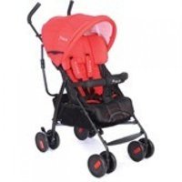Prava P04 Katlanabilir 360 Derece Dönen Kabin Tipi Baston Bebek Arabası Kırmızı