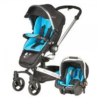 Baby2Go 6030 Volo Private Çift Yönlü Tek Elle Kapanan 360 Derece Dönen Tam Yatar Travel Sistem Bebek Arabası Mavi