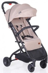 Kraft X55 Katlanabilir Tek Elle Kapanan 360 Derece Dönen Tam Yatar Puset Bebek Arabası Bej