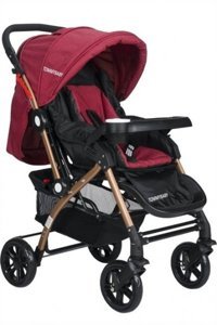 TommyBaby AL-2 Eagle Gold Çift Yönlü Katlanabilir 360 Derece Dönen Tam Yatar Kabin Tipi Puset Bebek Arabası Bordo