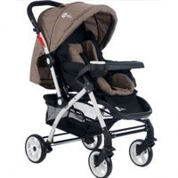 4 Baby Active AB-320 Çift Yönlü Katlanabilir 360 Derece Dönen Tam Yatar Kabin Tipi Puset Bebek Arabası Kahverengi