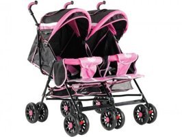 Babyhope BH-610 Katlanabilir 360 Derece Dönen Tam Yatar Baston Bebek Arabası Pembe