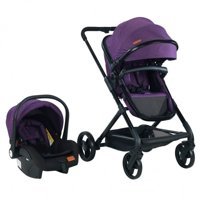 Baby2Go 2032 Mummy Çift Yönlü Katlanabilir 360 Derece Dönen Tam Yatar Travel Sistem Bebek Arabası Mor