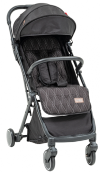 Baby2Go 2316 Paris Katlanabilir Tek Elle Kapanan 360 Derece Dönen Tam Yatar Kabin Tipi Puset Bebek Arabası Siyah