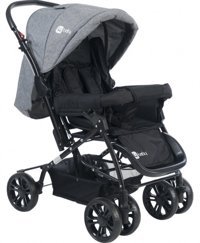 4 Baby Esy Line AB-330 Olympic Çift Yönlü Katlanabilir 360 Derece Dönen Tam Yatar Kabin Tipi Puset Bebek Arabası Gri