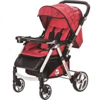 Baby Care BC-50 Maxi Çift Yönlü Katlanabilir 360 Derece Dönen Tam Yatar Puset Bebek Arabası Kırmızı