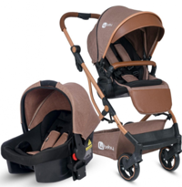 4 Baby AB 530 Gold Box Çift Yönlü Katlanabilir Tek Elle Kapanan 360 Derece Dönen Tam Yatar Travel Sistem Bebek Arabası