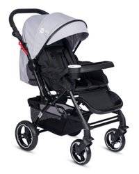 4 Baby Active Plus Sky AB352 Çift Yönlü Katlanabilir Tek Elle Kapanan 360 Derece Dönen Tam Yatar Kabin Tipi Puset Bebek Arabası Gri