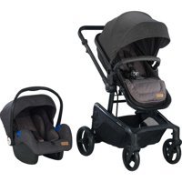 Baby2Go 2036 Motti Çift Yönlü Katlanabilir Tek Elle Kapanan 360 Derece Dönen Tam Yatar Travel Sistem Bebek Arabası Gri