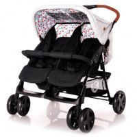 Lorelli 1002007 Twin Katlanabilir Tek Elle Kapanan 360 Derece Dönen Tam Yatar Puset Bebek Arabası Siyah
