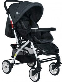 4 Baby 2019 Çift Yönlü Katlanabilir 360 Derece Dönen Tam Yatar Kabin Tipi Puset Bebek Arabası Antrasit