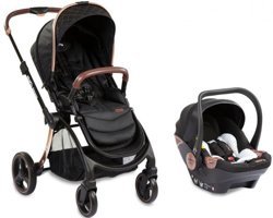 Kraft Extreme Çift Yönlü Katlanabilir 360 Derece Dönen Tam Yatar Kabin Tipi Travel Sistem Bebek Arabası Siyah