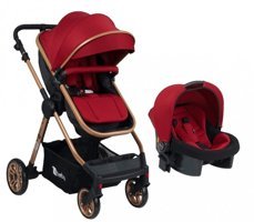 4 Baby Cool AB-480 Çift Yönlü Katlanabilir 360 Derece Dönen Tam Yatar Travel Sistem Bebek Arabası Antrasit