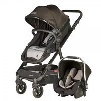 Baby2Go 6041 Venüs Çift Yönlü Katlanabilir 360 Derece Dönen Tam Yatar Travel Sistem Bebek Arabası Siyah