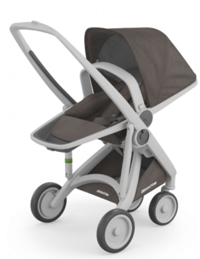 Greentom Reversible Çift Yönlü Katlanabilir Tek Elle Kapanan 360 Derece Dönen Tam Yatar Kabin Tipi Puset Bebek Arabası Gri
