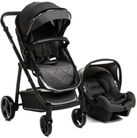 Baby Plus Galaxy Çift Yönlü Katlanabilir 360 Derece Dönen Tam Yatar Travel Sistem Bebek Arabası Antrasit