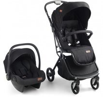 Baby2Go 2040 Prestige Çift Yönlü Katlanabilir Tek Elle Kapanan 360 Derece Dönen Tam Yatar Travel Sistem Bebek Arabası Siyah