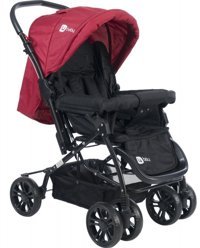 4 Baby Esy Line AB-330 Olympic Çift Yönlü Katlanabilir 360 Derece Dönen Tam Yatar Kabin Tipi Puset Bebek Arabası Bordo
