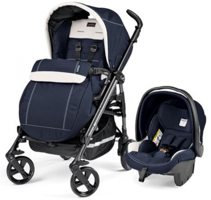 Peg Perego Switch Four Jet Completo Çift Yönlü Katlanabilir Tek Elle Kapanan 360 Derece Dönen Tam Yatar Kabin Tipi Travel Sistem Bebek Arabası Lacivert