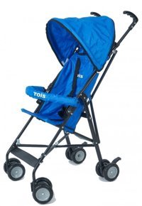 Tois Baby Roma Katlanabilir 360 Derece Dönen Kabin Tipi Baston Bebek Arabası Mavi