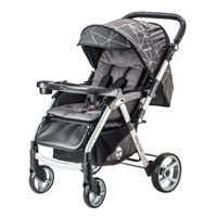 Baby Care BC-50 Maxi Çift Yönlü Katlanabilir 360 Derece Dönen Tam Yatar Puset Bebek Arabası Siyah