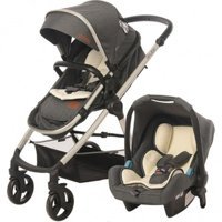 Baby2Go 8050 Viper LX Çift Yönlü Katlanabilir 360 Derece Dönen Tam Yatar Travel Sistem Bebek Arabası Gri