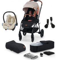 Kinderkraft Evolution Cocoon Çift Yönlü Katlanabilir Tek Elle Kapanan 360 Derece Dönen Tam Yatar Travel Sistem Bebek Arabası Çok Renkli