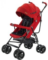 Baby2Go 2012 Eko Katlanabilir Tek Elle Kapanan 360 Derece Dönen Tam Yatar Kabin Tipi Puset Bebek Arabası Kırmızı