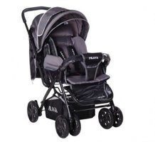 Prava P0-10 Deluxe Çift Yönlü Katlanabilir 360 Derece Dönen Tam Yatar Kabin Tipi Puset Bebek Arabası Siyah