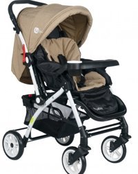 4 Baby 2019 Çift Yönlü Katlanabilir 360 Derece Dönen Tam Yatar Kabin Tipi Puset Bebek Arabası Kahverengi