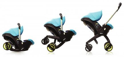Doona Çift Yönlü Katlanabilir Tek Elle Kapanan 360 Derece Dönen Tam Yatar Kabin Tipi Puset Bebek Arabası Mavi