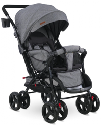 Babyhope BH603 Katlanabilir 360 Derece Dönen Tam Yatar Puset Bebek Arabası Gri