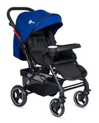 4 Baby Sky Active Plus AB-352 Çift Yönlü Katlanabilir Tek Elle Kapanan 360 Derece Dönen Tam Yatar Kabin Tipi Puset Bebek Arabası Lacivert