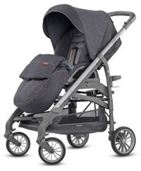 Inglesina Trilogy Çift Yönlü Katlanabilir Tek Elle Kapanan 360 Derece Dönen Tam Yatar Puset Bebek Arabası Siyah