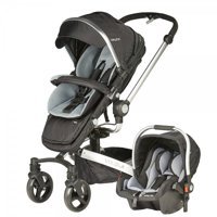 Baby2Go 6030 Volo Private Çift Yönlü Tek Elle Kapanan 360 Derece Dönen Tam Yatar Travel Sistem Bebek Arabası Gri