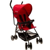 Prava P-01 Smart Katlanabilir Tek Elle Kapanan 360 Derece Dönen Tam Yatar Kabin Tipi Baston Bebek Arabası Kırmızı